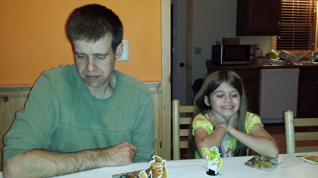 Nora and I playing King of Tokyo